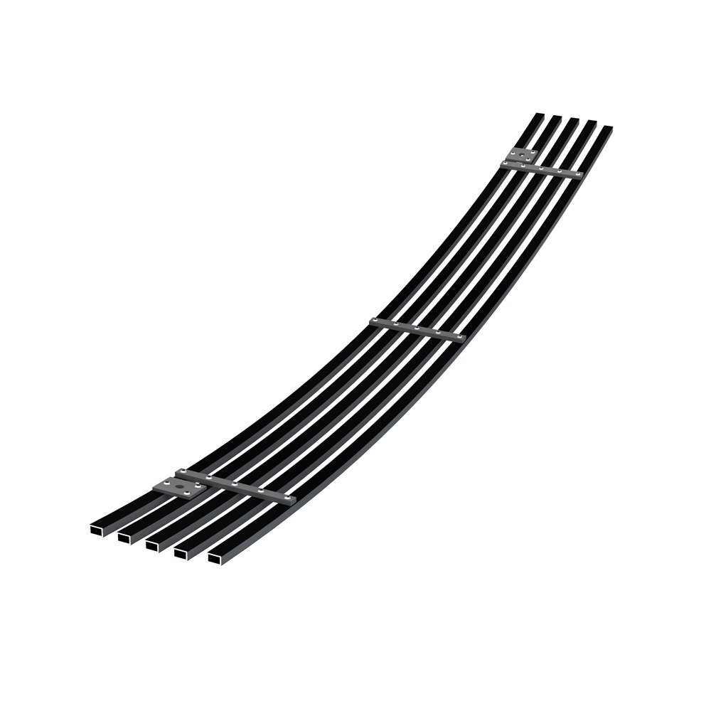 Fits 2006-2009 Chevy Trailblazer LT Not For LS/SS Lower Bumper Black Stainless Steel Billet Grille - Image 2