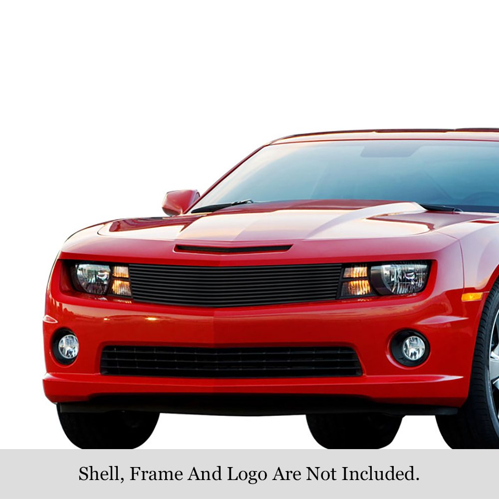 Fits 2010-2013 Chevy Camaro Short Not for ZL1 Model Main Upper Black Stainless Steel Billet Grille - Image 2