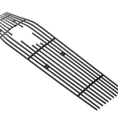 Fits 2010-2013 Chevy Camaro Short With Logo Show Not for ZL1 Model Main Upper Black Stainless Steel Billet Grille