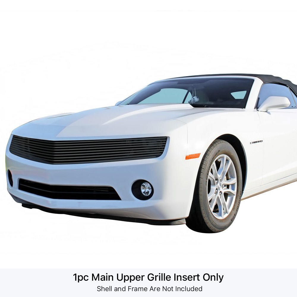 Fits 2010-2013 Chevy Camaro Phantom Style Not for ZL1 Model Main Upper Black Stainless Steel Billet Grille - Image 3