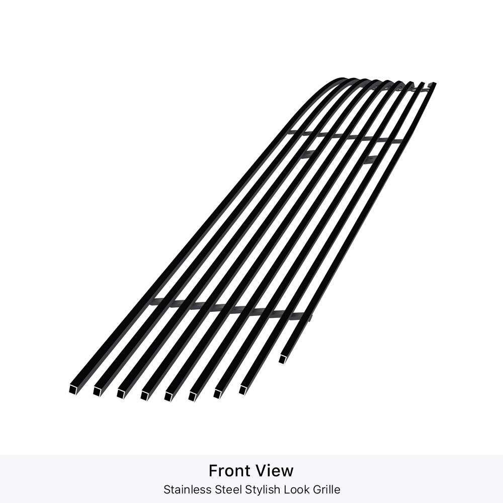 Fits 2010-2013 Chevy Camaro Phantom Style Not for ZL1 Model Main Upper Black Stainless Steel Billet Grille