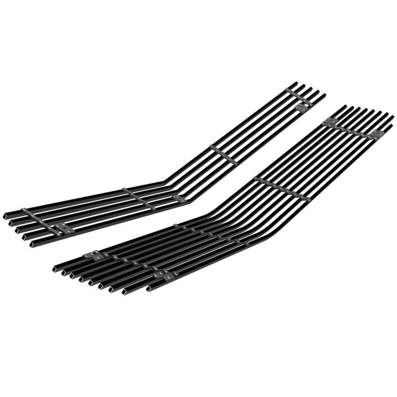 Fits 1978-1981 Chevy Camaro Main Upper + Lower Bumper Black Stainless Steel Billet Grille - Image 2