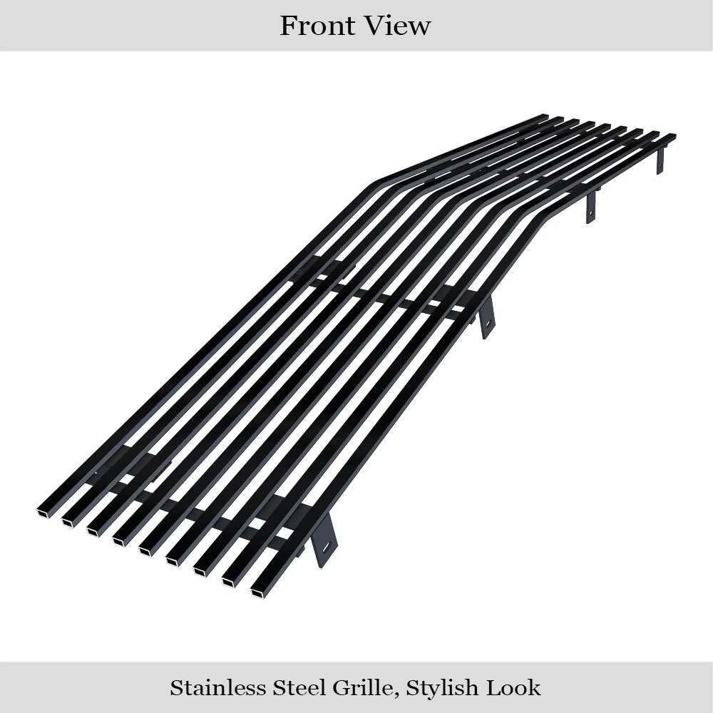 Fits 1982-1987 Chevy EL Camino /1982-1983 Chevy Malibu Main Upper Black Stainless Steel Billet Grille