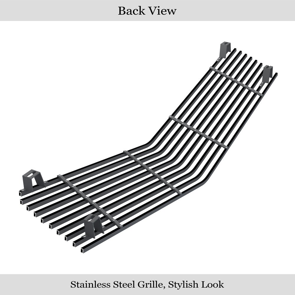 Fits 1974-1977 Chevy Camaro Main Upper Black Stainless Steel Billet Grille