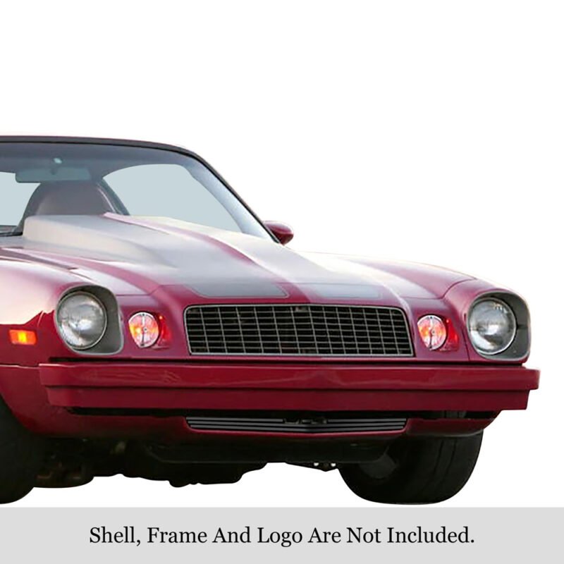 Fits 1974-1977 Chevy Camaro Lower Bumper Black Stainless Steel Billet Grille - Image 3