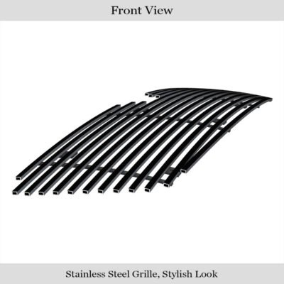 Fits 2003-2006 Lincoln Navigator Main Upper Black Stainless Steel Billet Grille