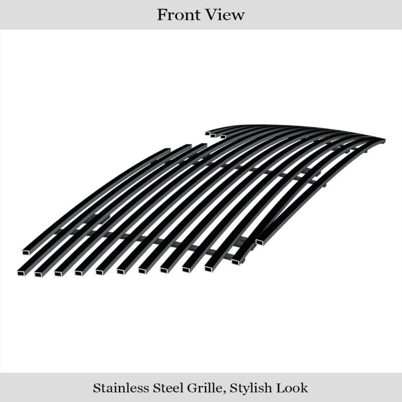 Fits 2003-2006 Lincoln Navigator Main Upper Black Stainless Steel Billet Grille