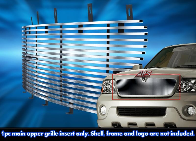 Fits 2003-2004 Lincoln Navigator Main Upper Stainless Steel Billet Grille