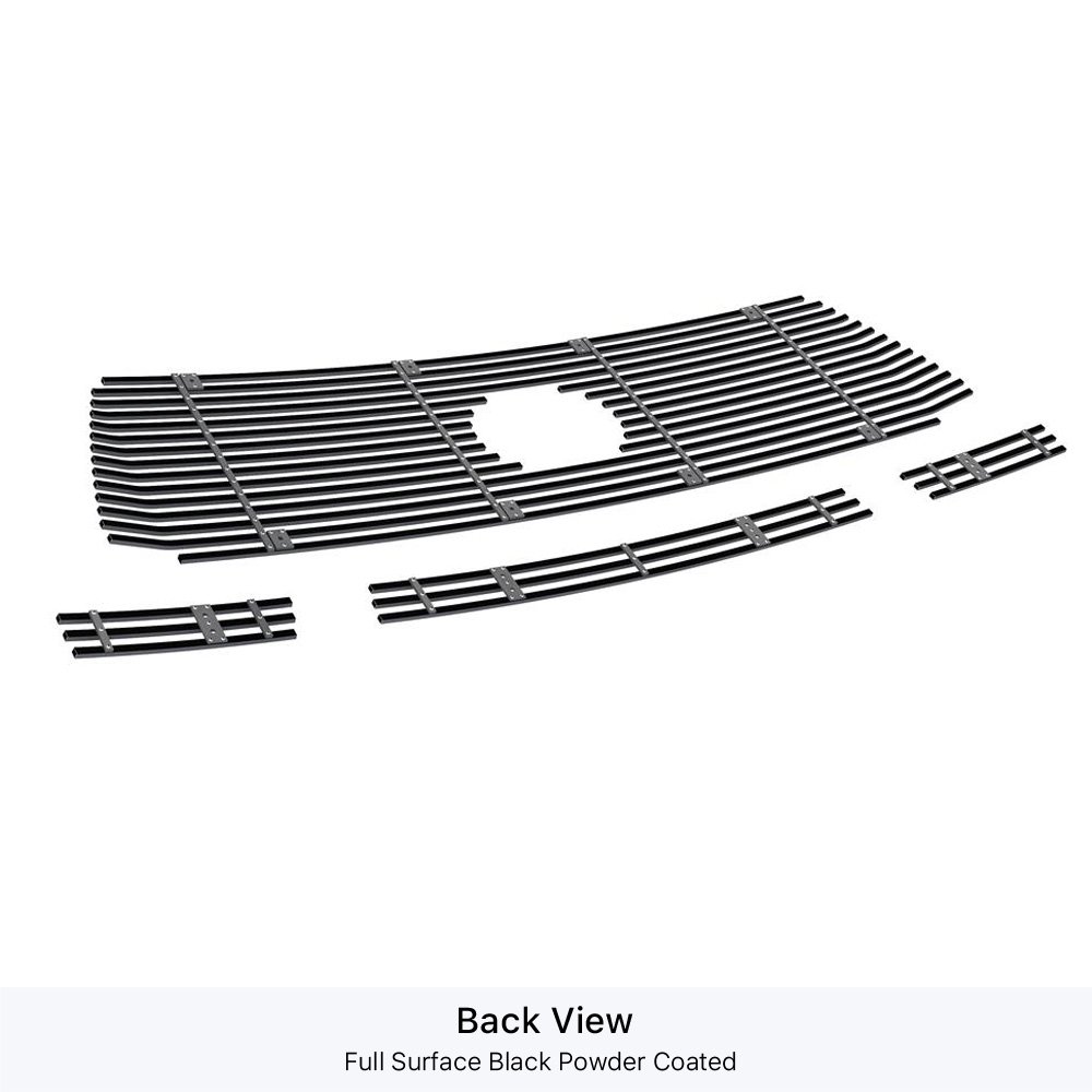 Fits 2010-2013 Toyota Tundra Main Upper + Lower Bumper Black Stainless Steel Billet Grille - Image 2