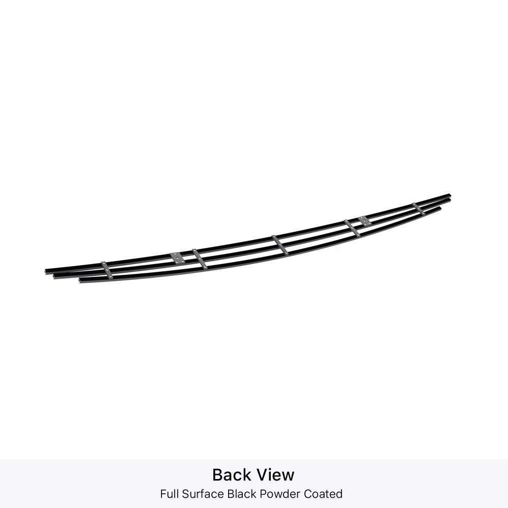 Fits 2007-2009 Toyota Tundra TOP PANEL Hood Scoop Black Stainless Steel Billet Grille - Image 2