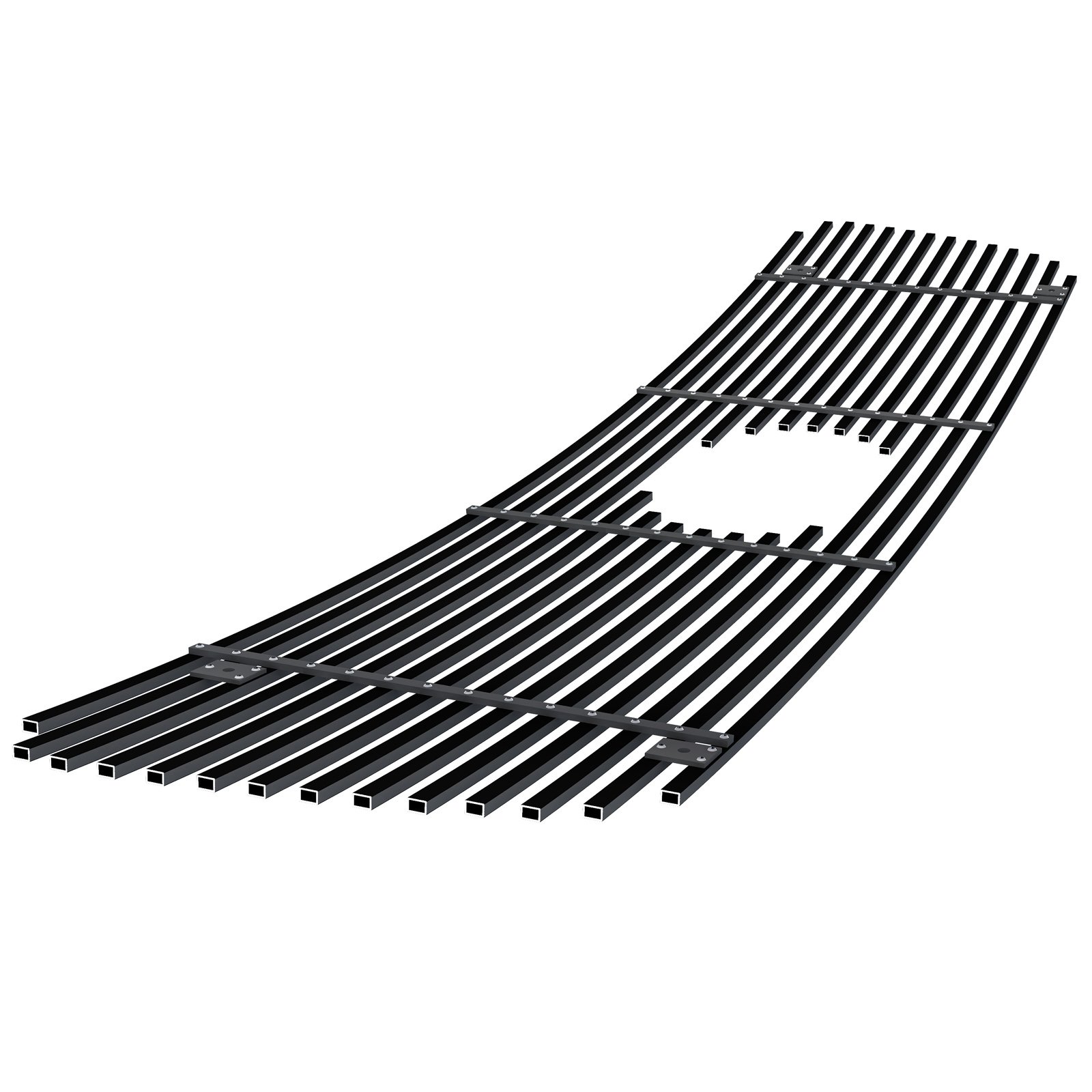 Fits 2007-2009 Toyota Tundra With Logo Show Main Upper Black Stainless Steel Billet Grille - Image 2