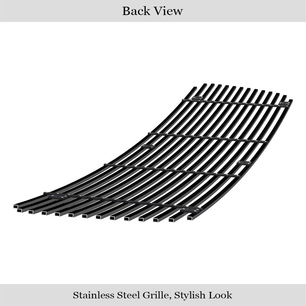 Fits 2007-2009 Toyota Tundra Main Upper Black Stainless Steel Billet Grille - Image 2