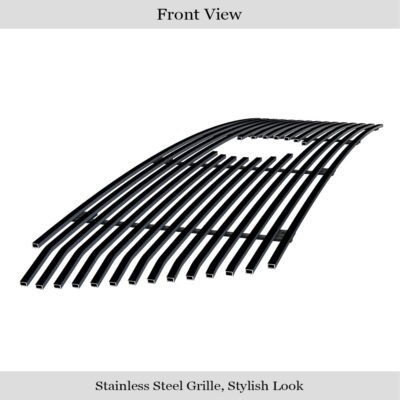 Fits 2010-2013 Toyota Tundra 1 PC With Logo Show Main Upper Black Stainless Steel Billet Grille
