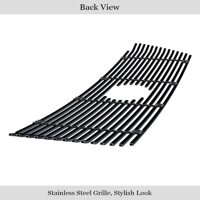 Fits 2010-2013 Toyota Tundra 1 PC With Logo Show Main Upper Black Stainless Steel Billet Grille - Image 2