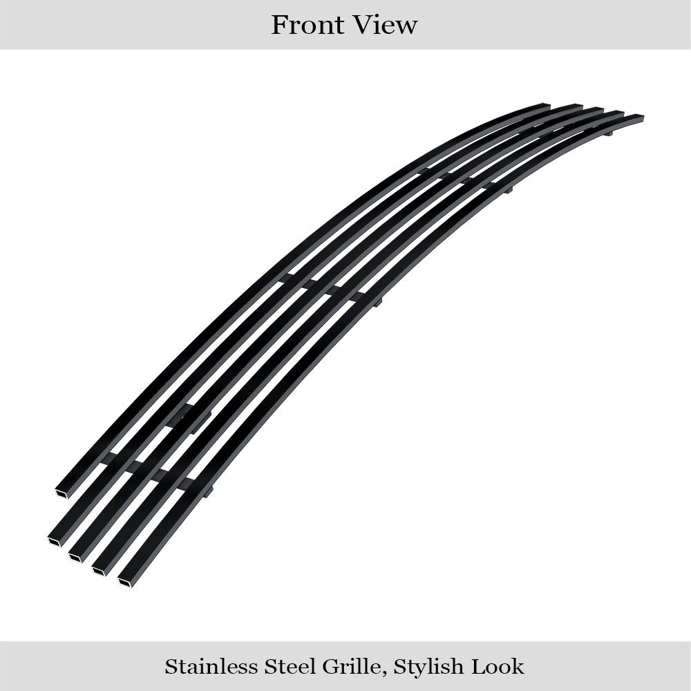 Fits 2005-2010 Scion TC Main Upper Black Stainless Steel Billet Grille