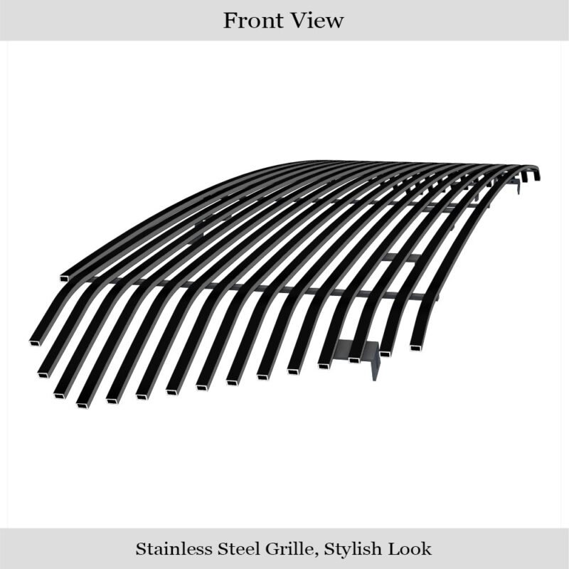 Fits 2014-2017 Toyota Tundra Not fit with front sensor behind logo Main Upper Black Stainless Steel Billet Grille