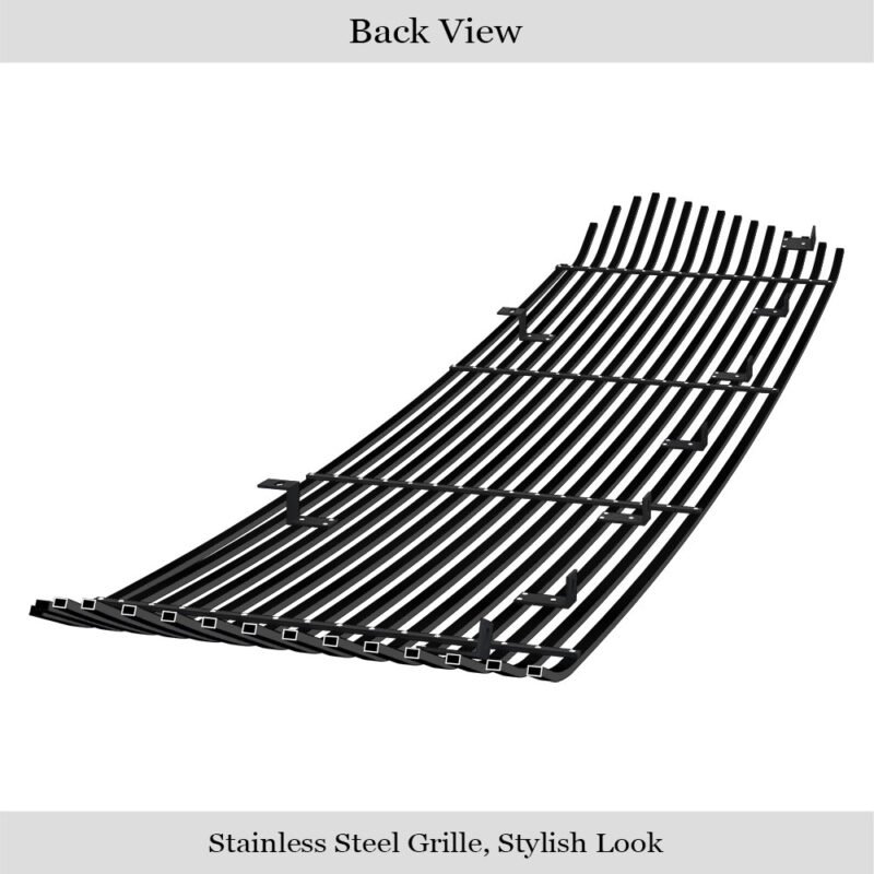 Fits 2014-2017 Toyota Tundra Not fit with front sensor behind logo Main Upper Black Stainless Steel Billet Grille - Image 2