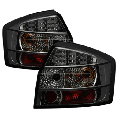 Fits Audi A4 02-05 (Does not fit covertible or wagon models) LED Tail Lights - Smoke