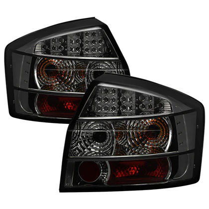 Fits Audi A4 02-05 (Does not fit covertible or wagon models) LED Tail Lights - Smoke