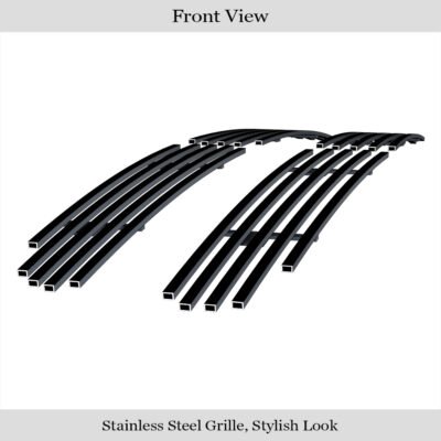 Fits 1997-2004 Dodge Dakota /1997-2003 Dodge Durango Main Upper Black Stainless Steel Billet Grille