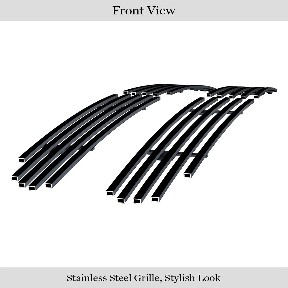 Fits 1997-2004 Dodge Dakota /1997-2003 Dodge Durango Main Upper Black Stainless Steel Billet Grille