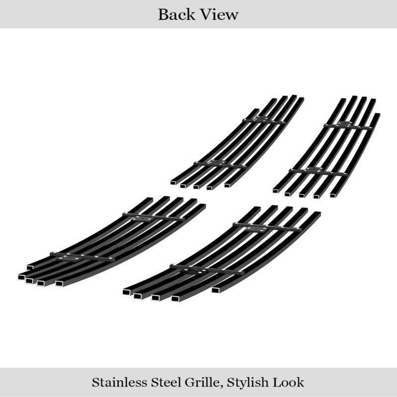 Fits 1997-2004 Dodge Dakota /1997-2003 Dodge Durango Main Upper Black Stainless Steel Billet Grille - Image 2