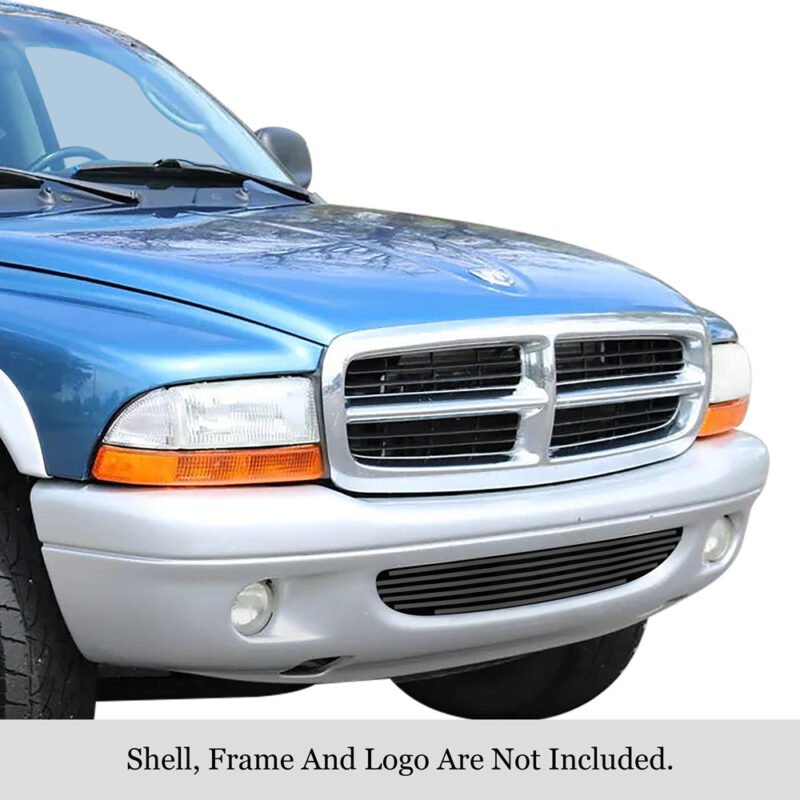 Fits 1997-2004 Dodge Dakota /1998-2003 Dodge Durango Lower Bumper Black Stainless Steel Billet Grille - Image 3