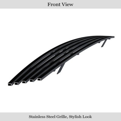 Fits 2000-2004 Ford Focus Main Upper Black Stainless Steel Billet Grille