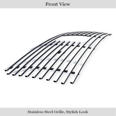 Fits 2006-2008 Honda Pilot With Logo Show Main Upper Stainless Steel Billet Grille