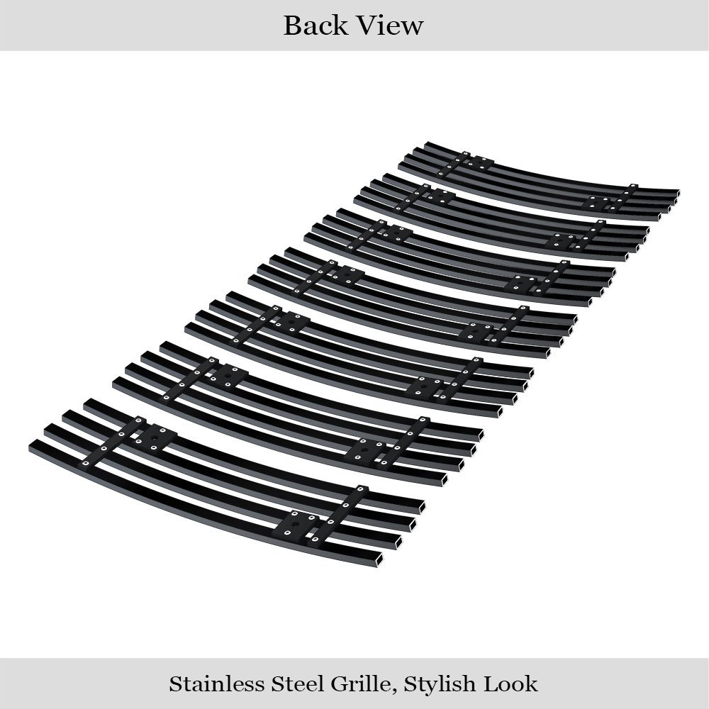 Fits 2008-2012 Jeep Liberty Main Upper Black Stainless Steel Billet Grille - Image 2