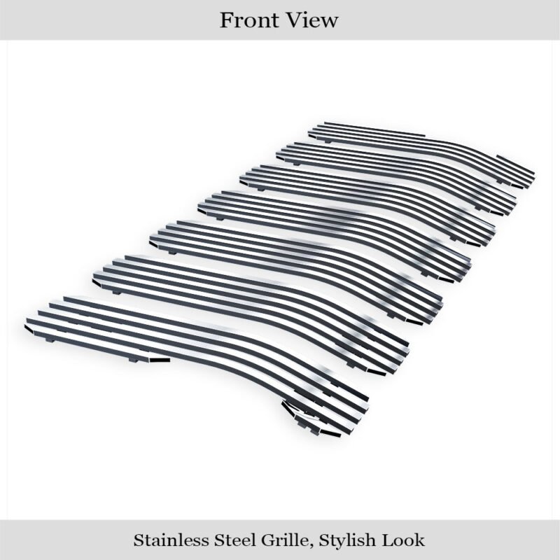 Fits 2020-2021 Jeep Gladiator Main Upper Stainless Steel Billet Grille