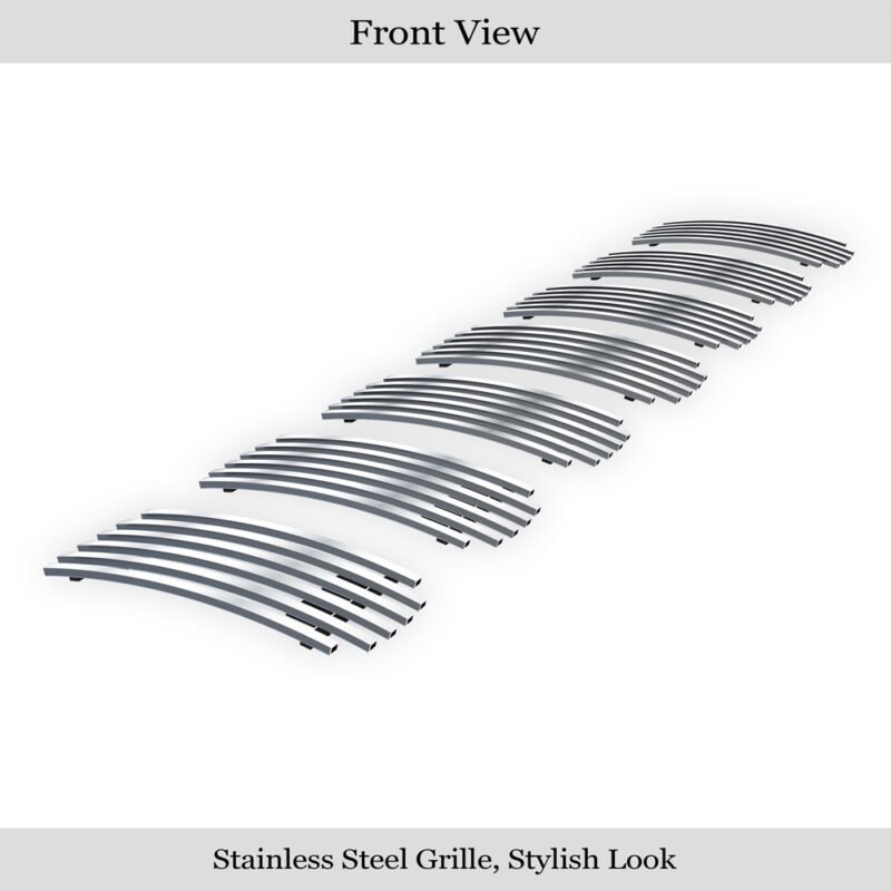 Fits 2006-2008 Jeep Grand Cherokee 2006-2008 Jeep Grand Cherokee Overland /2006-2008 Jeep Grand Cherokee SRT8 Main Upper Stainless Steel Billet Grille