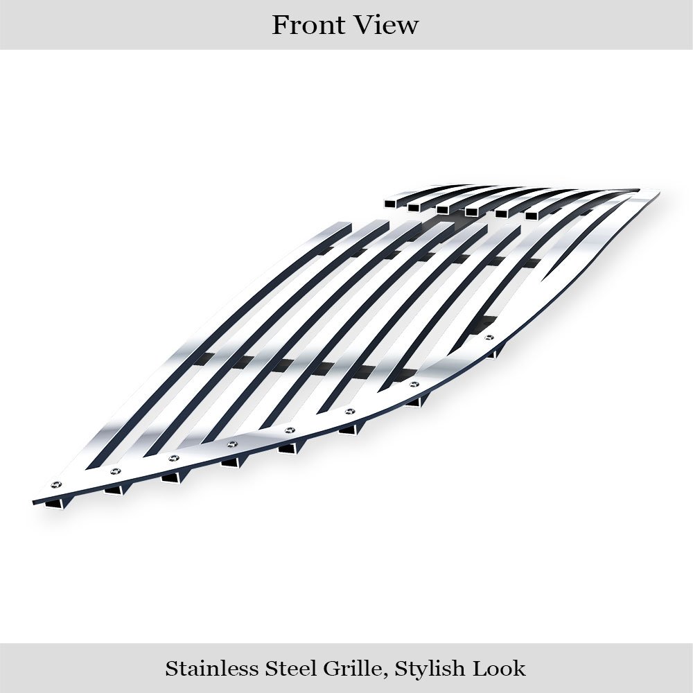 Fits 2000-2002 Lincoln LS W/Lower Billet Molding Main Upper Stainless Steel Billet Grille