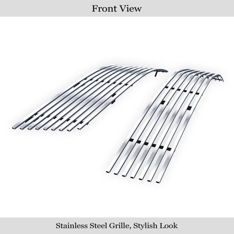 Fits 2007-2008 Lincoln MKZ Main Upper + Lower Bumper Stainless Steel Billet Grille