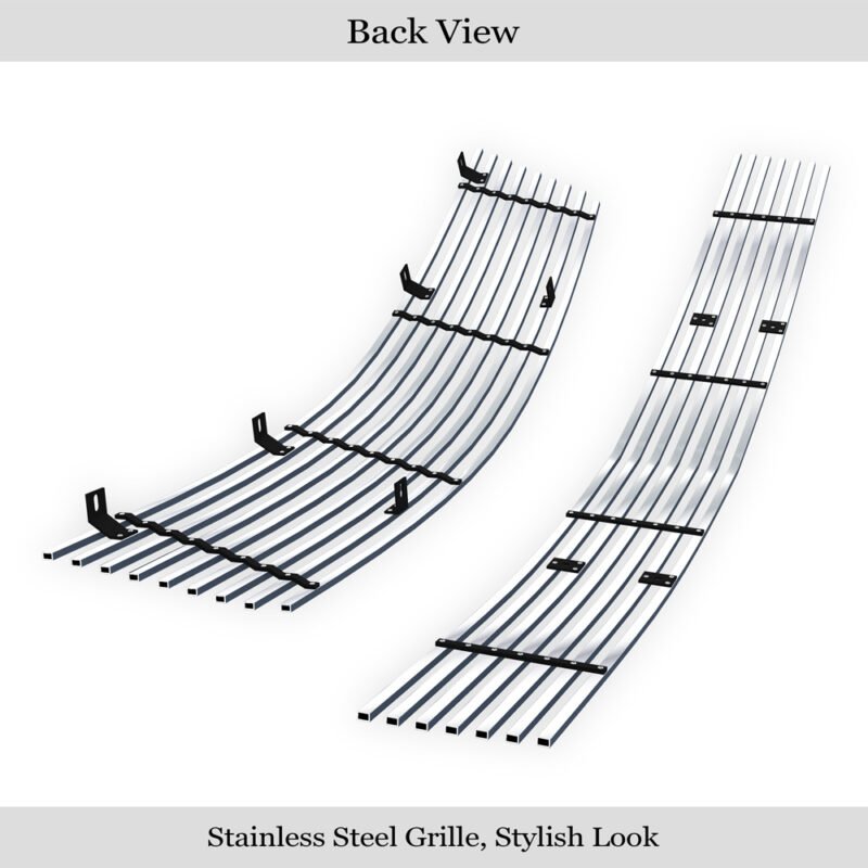 Fits 2007-2008 Lincoln MKZ Main Upper + Lower Bumper Stainless Steel Billet Grille - Image 2