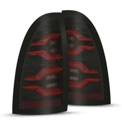 Fits 05-15 Toyota Tacoma LUXX-Series LED Tail Lights Black-Red