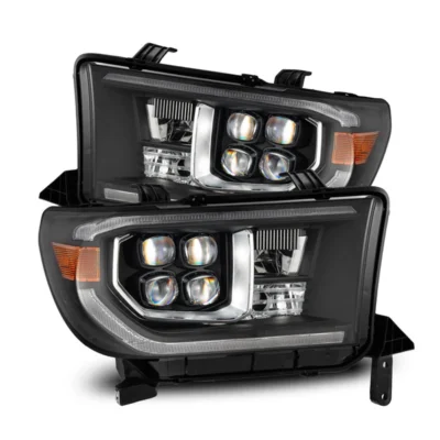 Fits 07-13 Toyota Tundra/08-17 Toyota Sequoia MK II NOVA-Series LED Projector Headlights Black (With Level Adjuster)