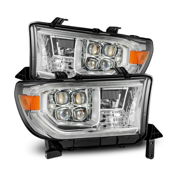Fits 07-13 Toyota Tundra/08-17 Toyota Sequoia MK II NOVA-Series LED Projector Headlights Chrome (With Level Adjuster)