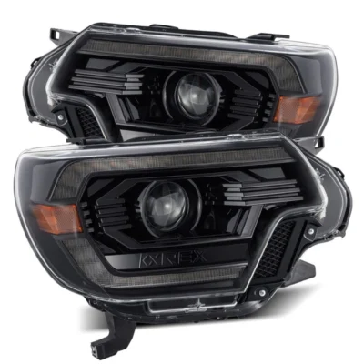Fits 12-15 Toyota Tacoma PRO-Series Halogen Projector Headlights Alpha-Black
