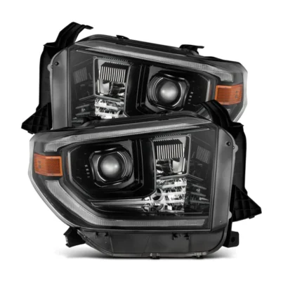 Fits 14-21 Toyota Tundra MK II LUXX-Series LED Projector Headlights Alpha-Black