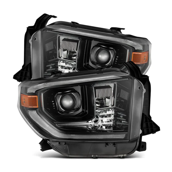 Fits 14-21 Toyota Tundra MK II LUXX-Series LED Projector Headlights Alpha-Black
