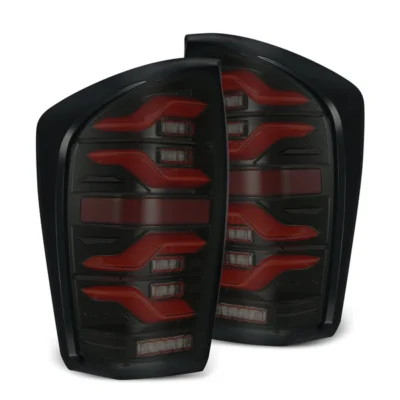 Fits 16-23 Toyota Tacoma LUXX-Series LED Tail Lights Black-Red