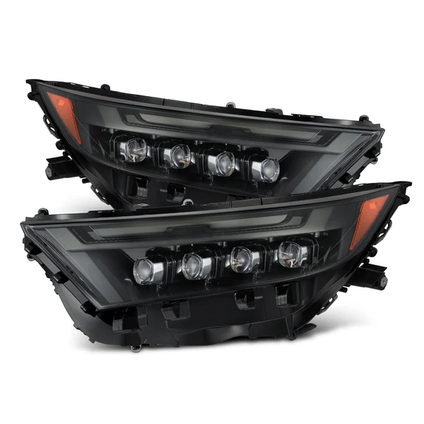 Fits 19-25 Toyota RAV4 (Low Trim) NOVA-Series LED Projector Headlights Alpha-Black