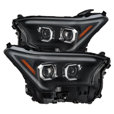 Fits 24-25 Toyota Tacoma / 25-up 4Runner LUXX-Series LED Projector Headlights Black