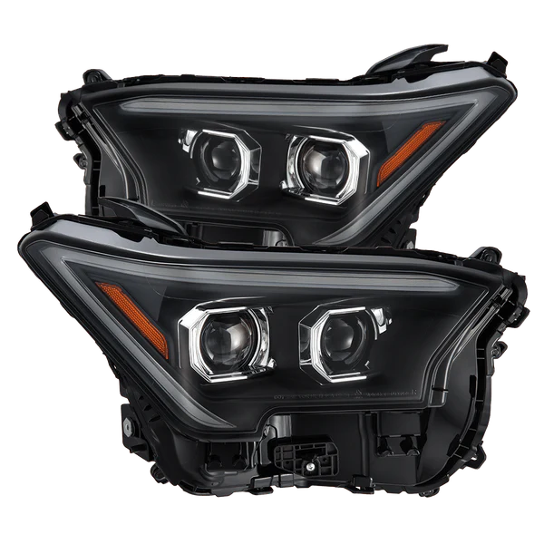 Fits 24-25 Toyota Tacoma / 25-up 4Runner LUXX-Series LED Projector Headlights Black