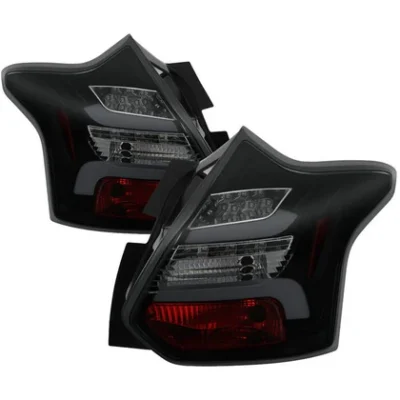 Fits Ford Focus 12-14 5Dr Only ( Do not Fit 4Dr Sedan ) LED Tail Lights - Black Smoke