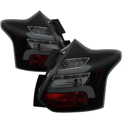 Fits Ford Focus 12-14 5Dr Only ( Do not Fit 4Dr Sedan ) LED Tail Lights - Black Smoke