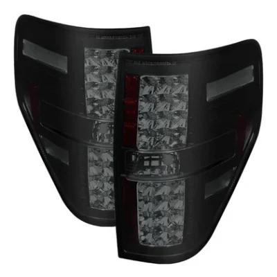 Fits Ford F150 09-14 LED Tail Lights - Black Smoke