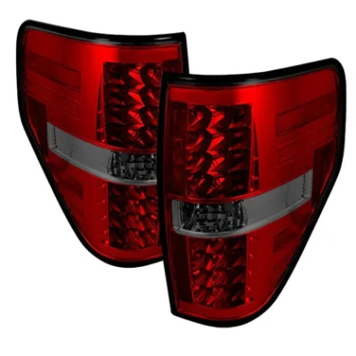 Fits Ford F150 09-14 LED Tail Lights - Red Smoke