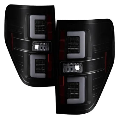 Fits Ford F150 09-14 Version 2 Light Bar LED Tail Lights - Black Smoke
